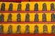 Thailand: Detail of small Buddha statues within the open-sided mondop, Wat Pong Sanuk Tai, Lampang, Lampang Province, northern Thailand